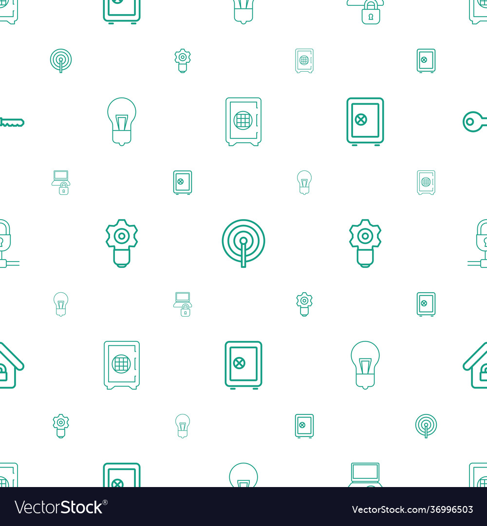 Password icons pattern seamless white background