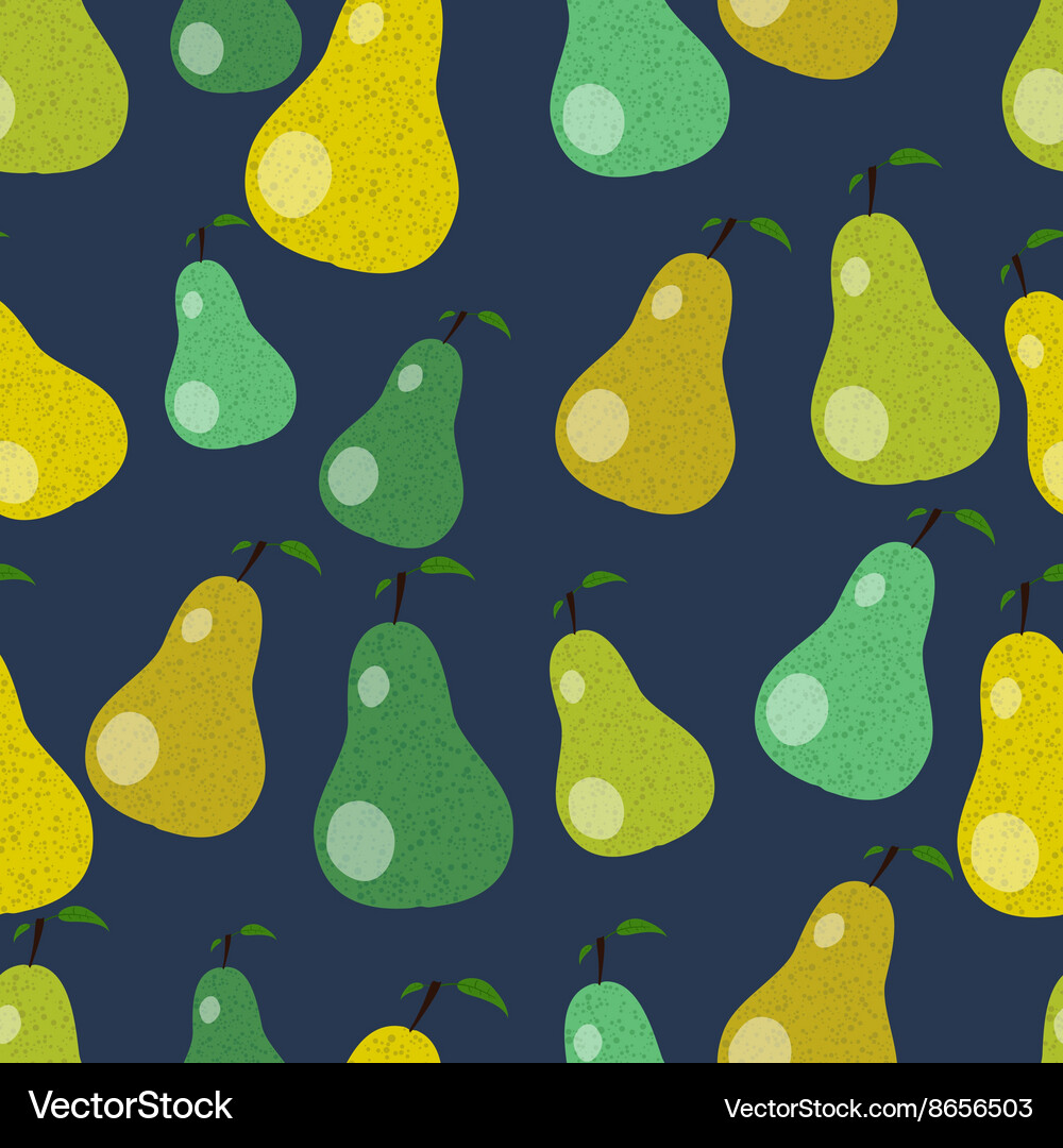 Pears seamless pattern Royalty Free Vector Image
