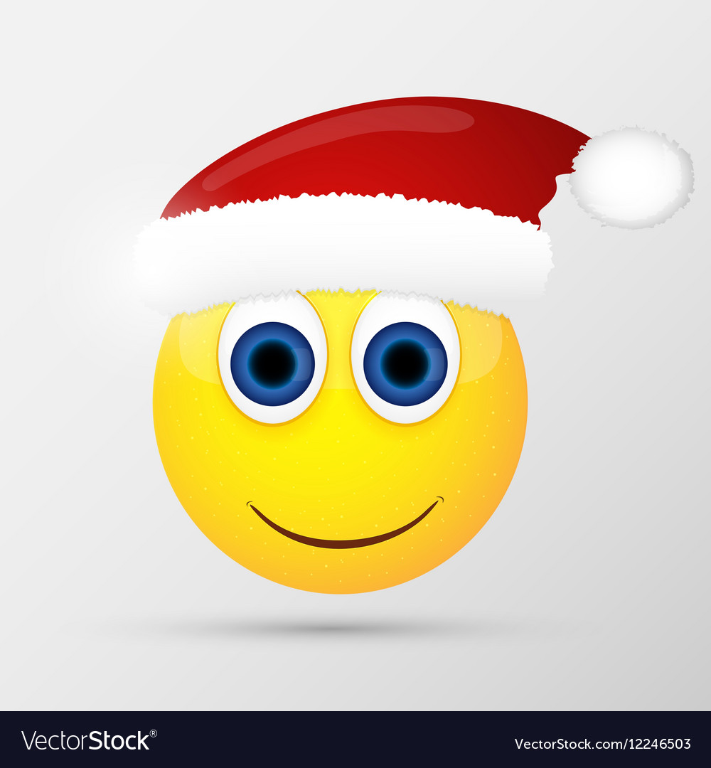 Santa Emoticon Emoji Smiley Royalty Free Vector Image