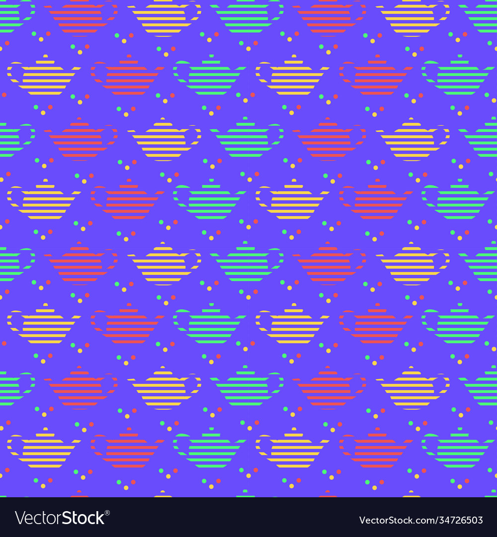 Seamless abstract pattern from teapots
