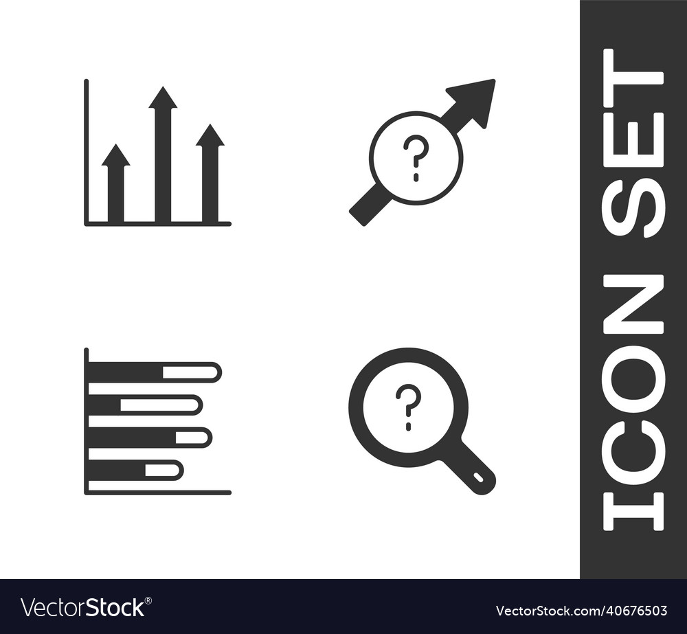 Set unknown search pie chart infographic vector image Set unknown search pie chart infographic
