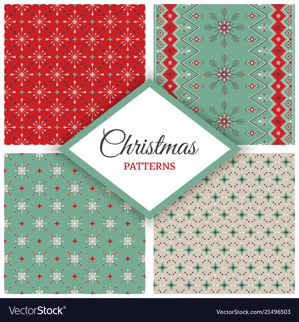 Year geometric holiday set vector image Year geometric holiday set
