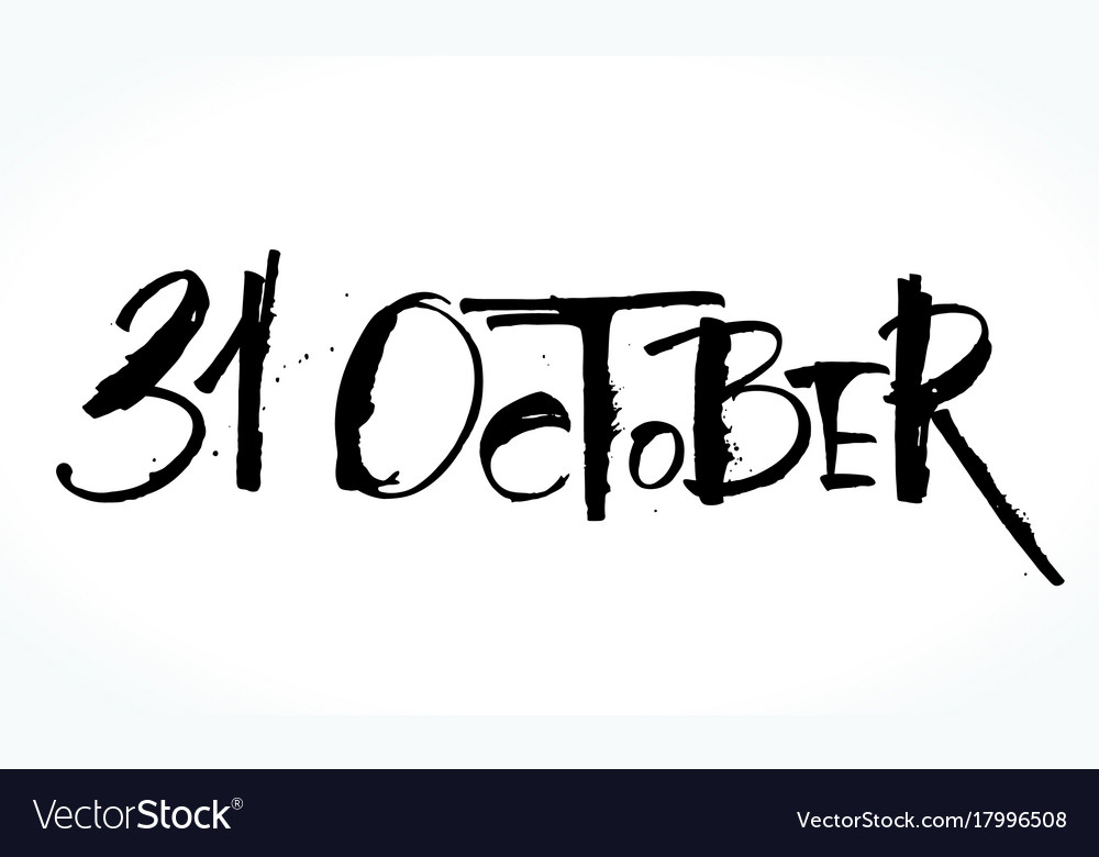 31 oktober lettering for halloween