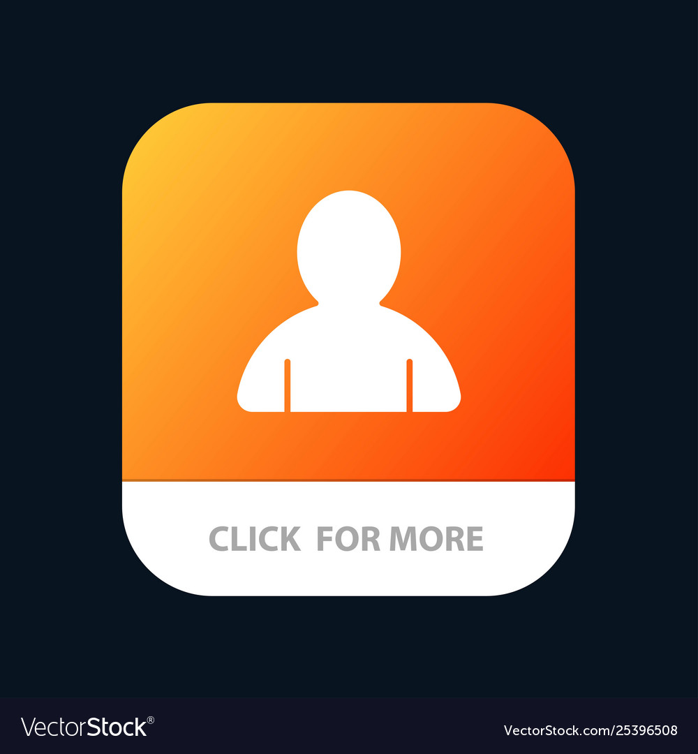 Account avatar user mobile app button android Vector Image