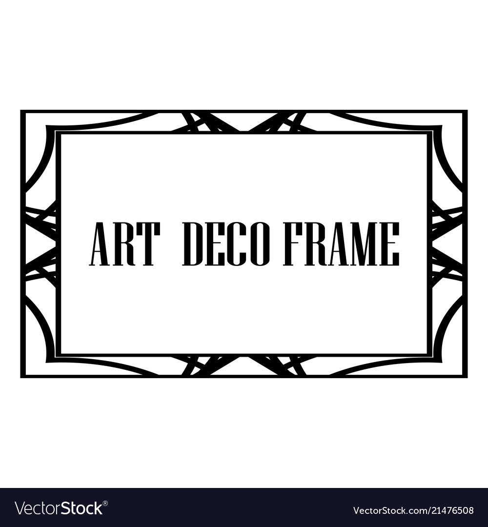 Art deco frame Royalty Free Vector Image - VectorStock