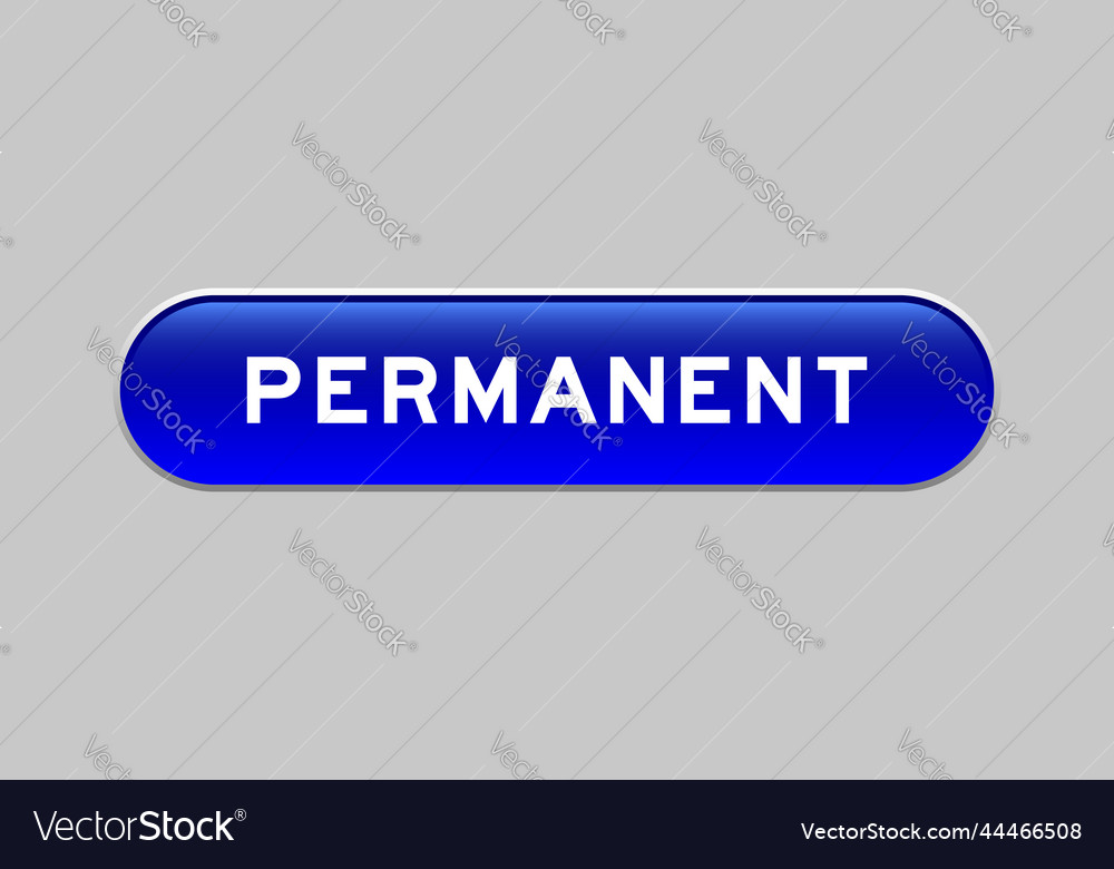 Blue color capsule shape button with word