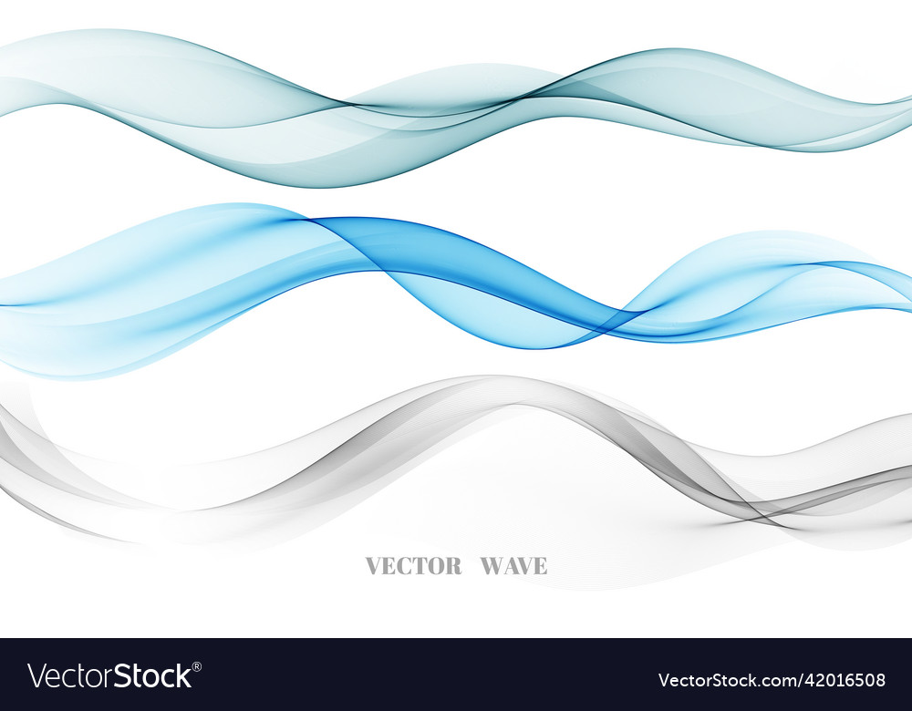 Blue & Gray Transparent Wave Set