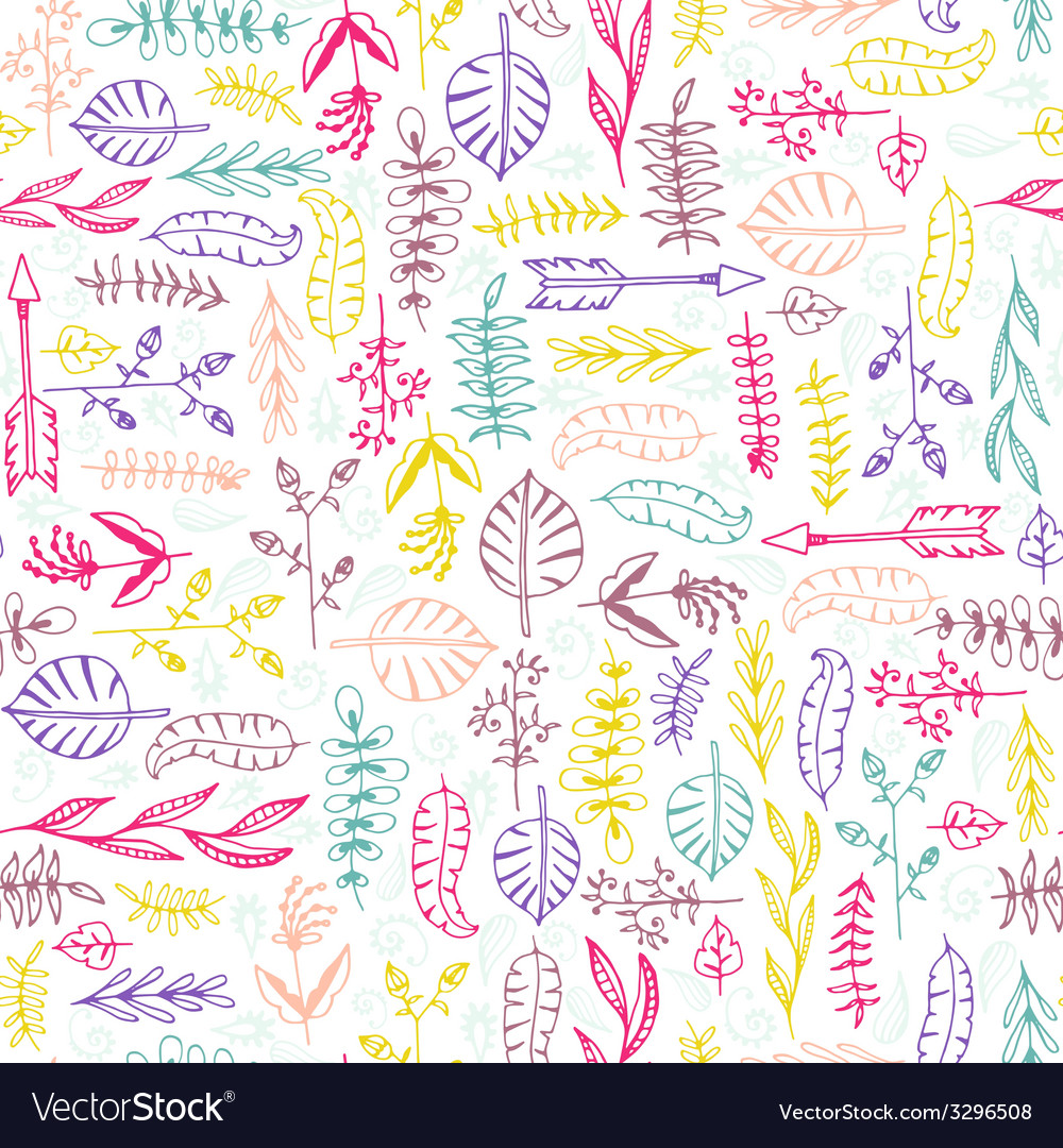 Botanical Leaf Seamless Pattern