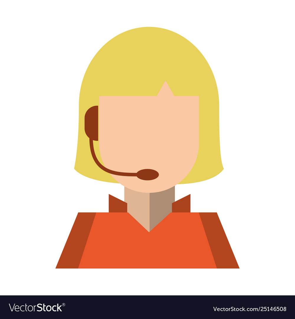 Call center operator woman avatar