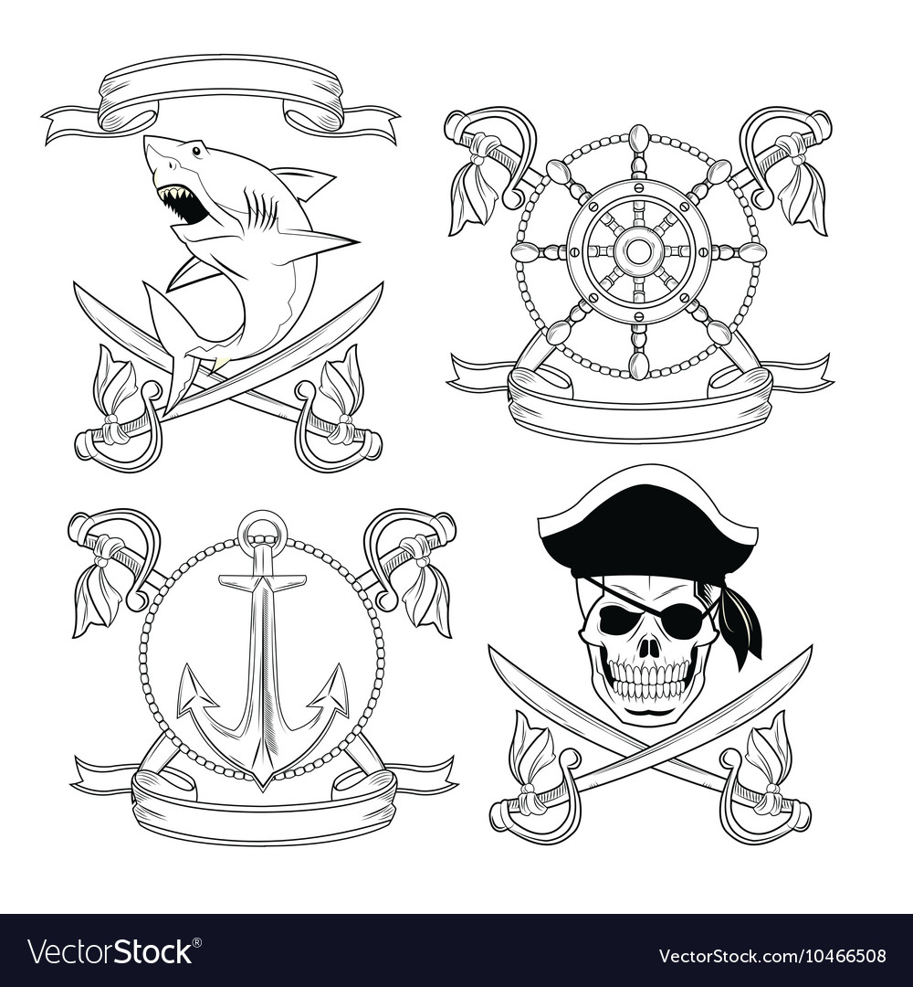 Cartoon Piraten Tattoo Design