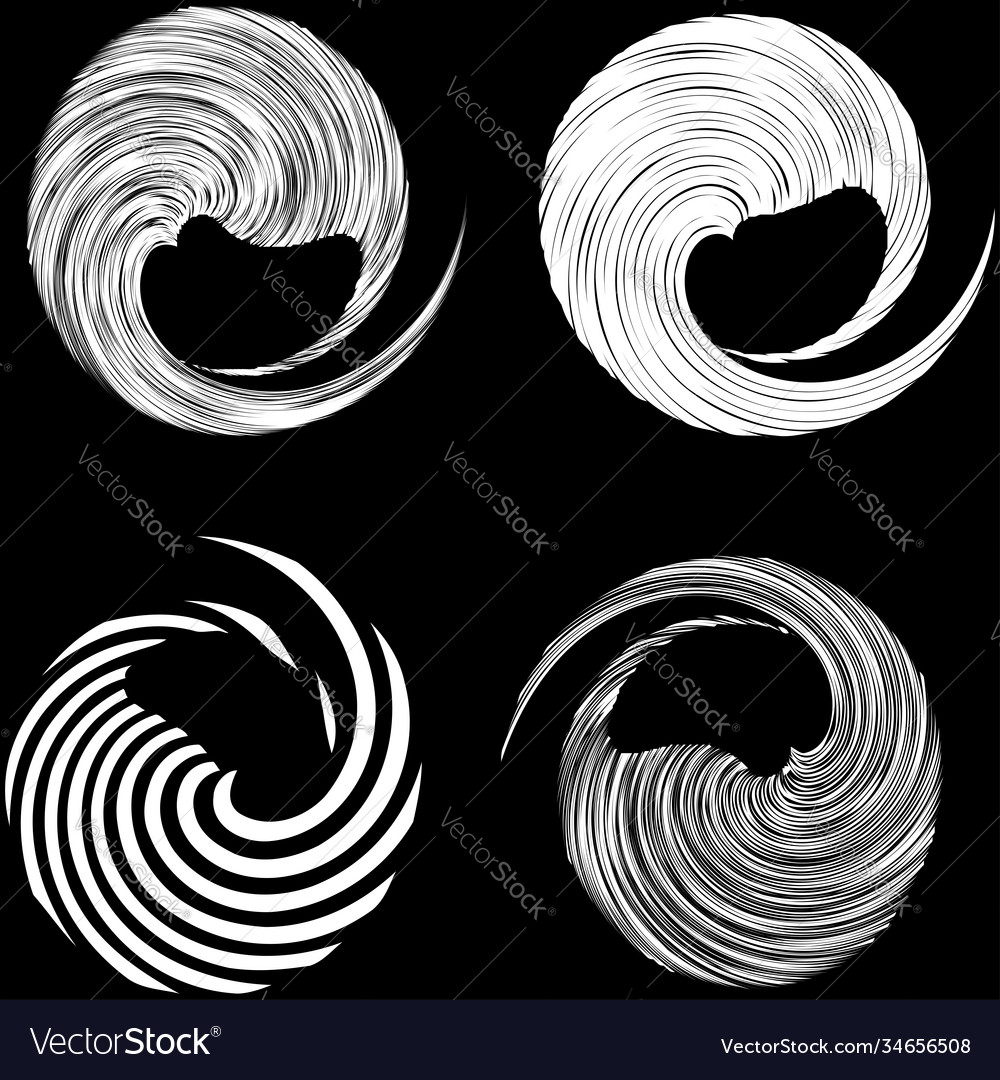 Circular spiral swirl twirl design element vector image Circular spiral swirl twirl design element