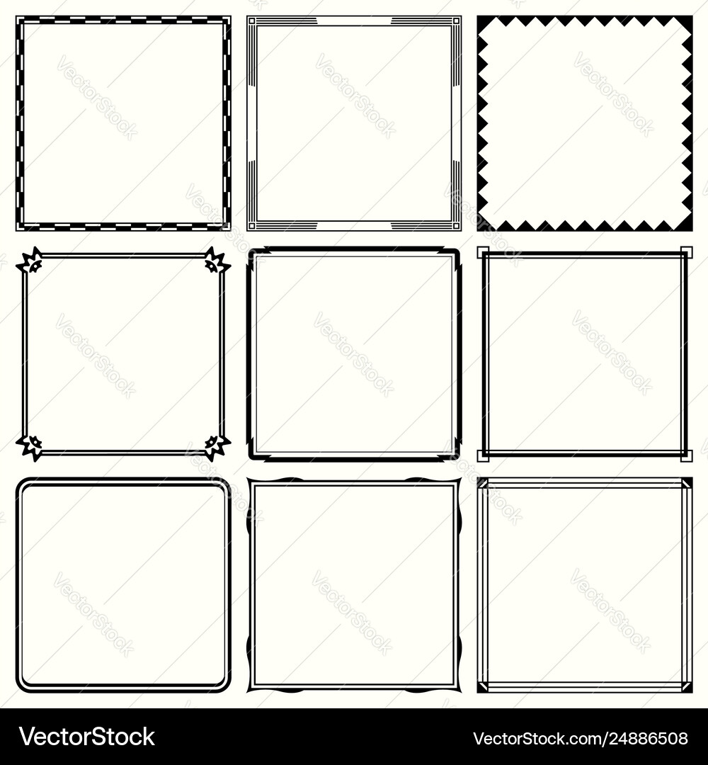 Decorative frames set 54 Royalty Free Vector Image
