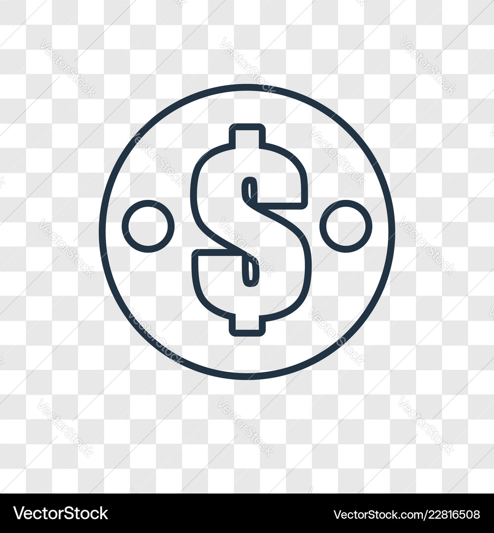 Dollar concept linear icon isolated Royalty Free Vector