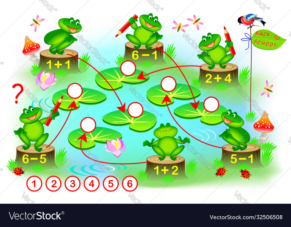 Educational Page With Exercises For Children Vector Image