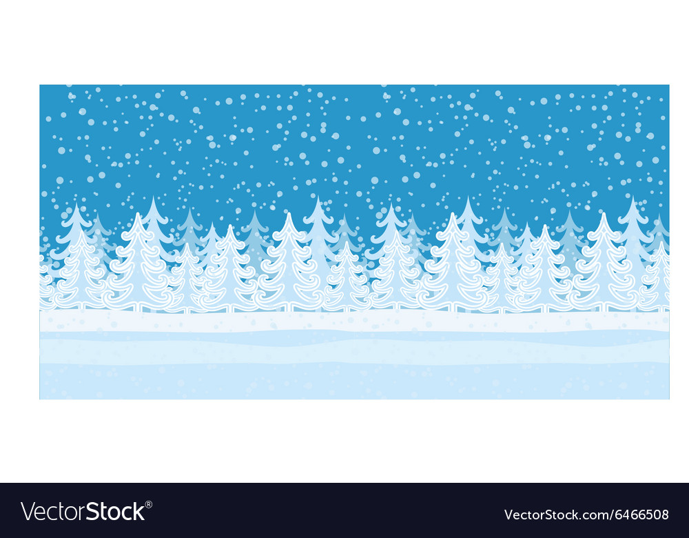 Fir trees seamless landscape