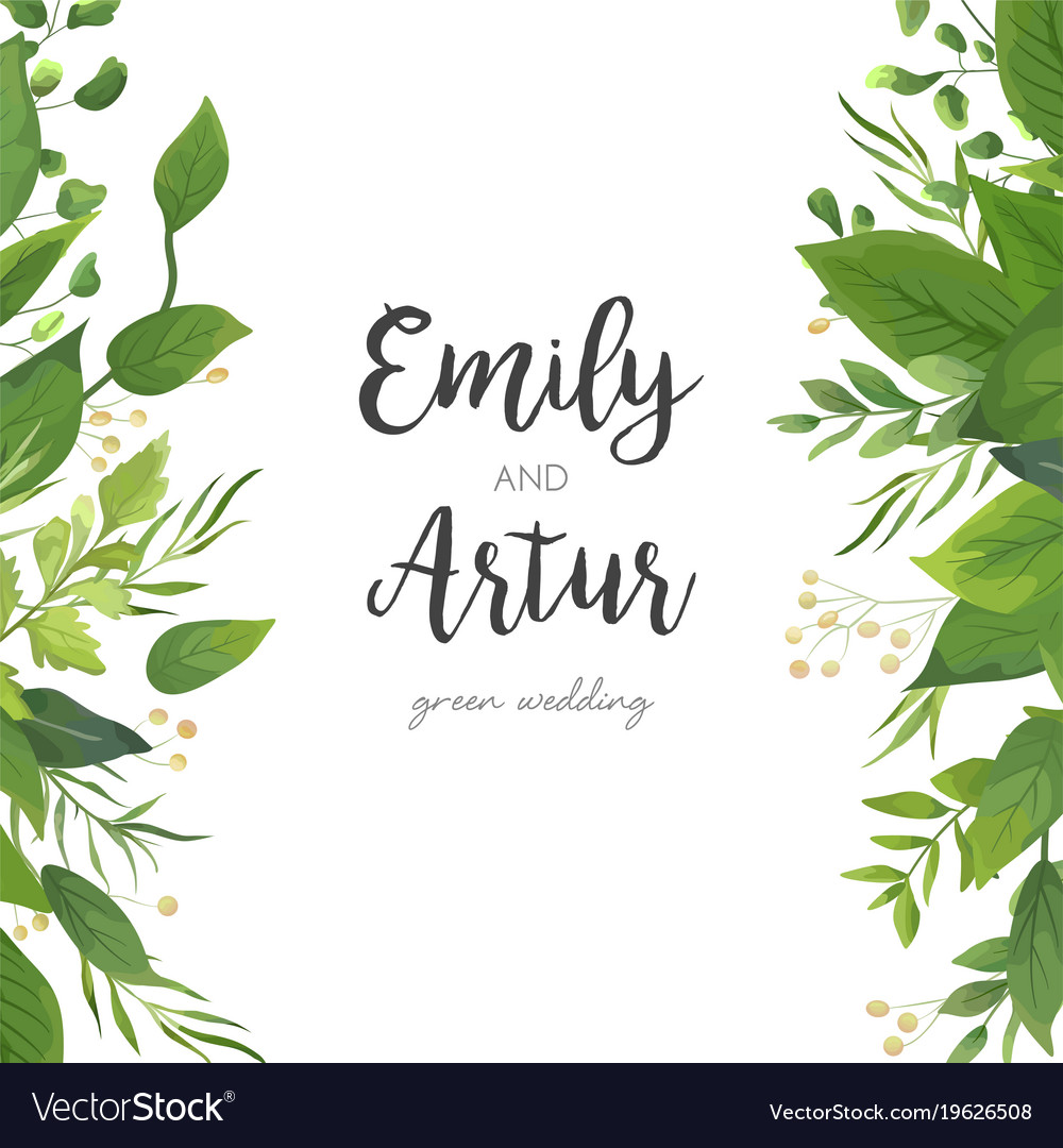 Download Floral wedding invitation save the date card Vector Image