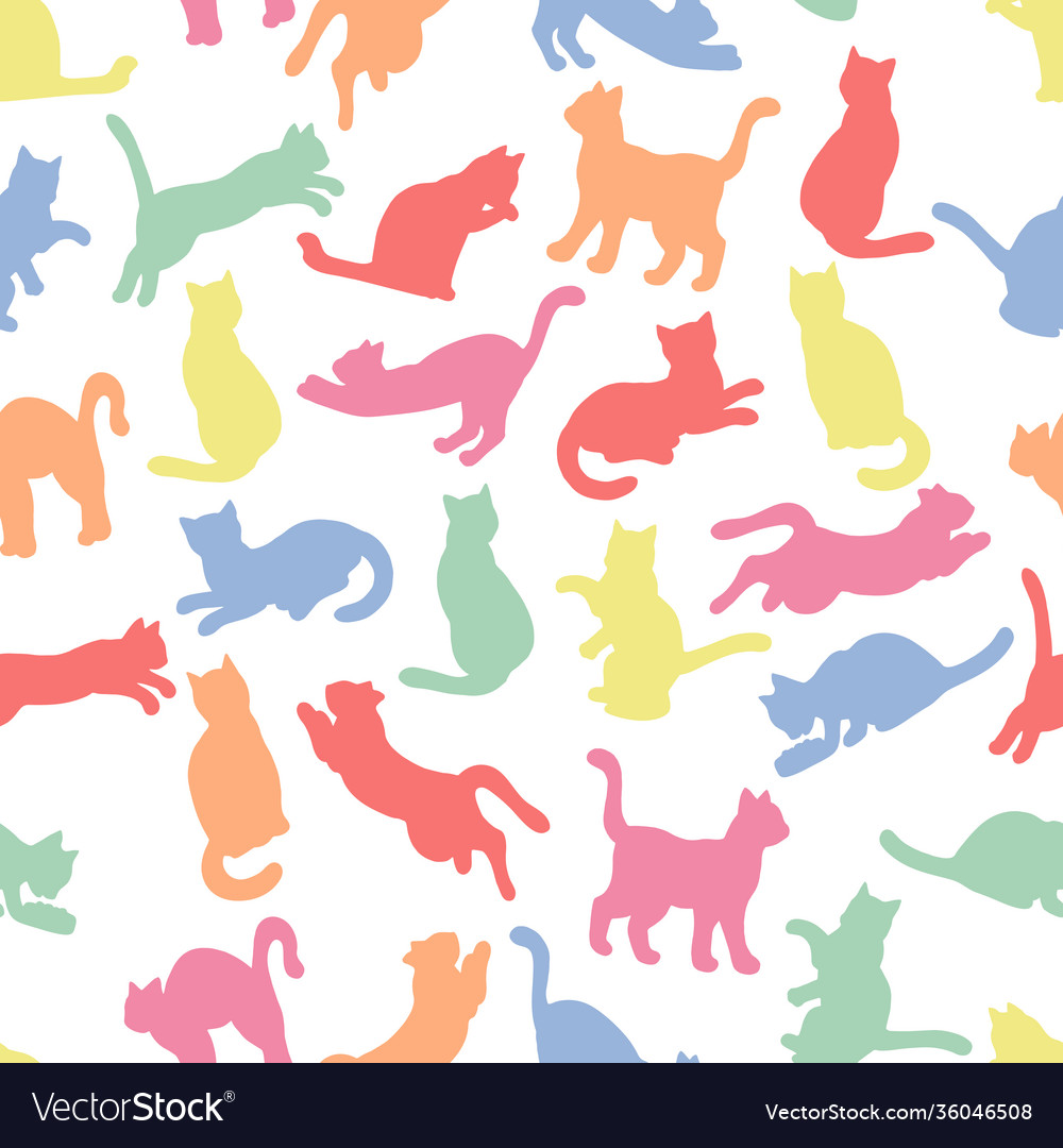 Fun seamless background with multi-colored Vector Image