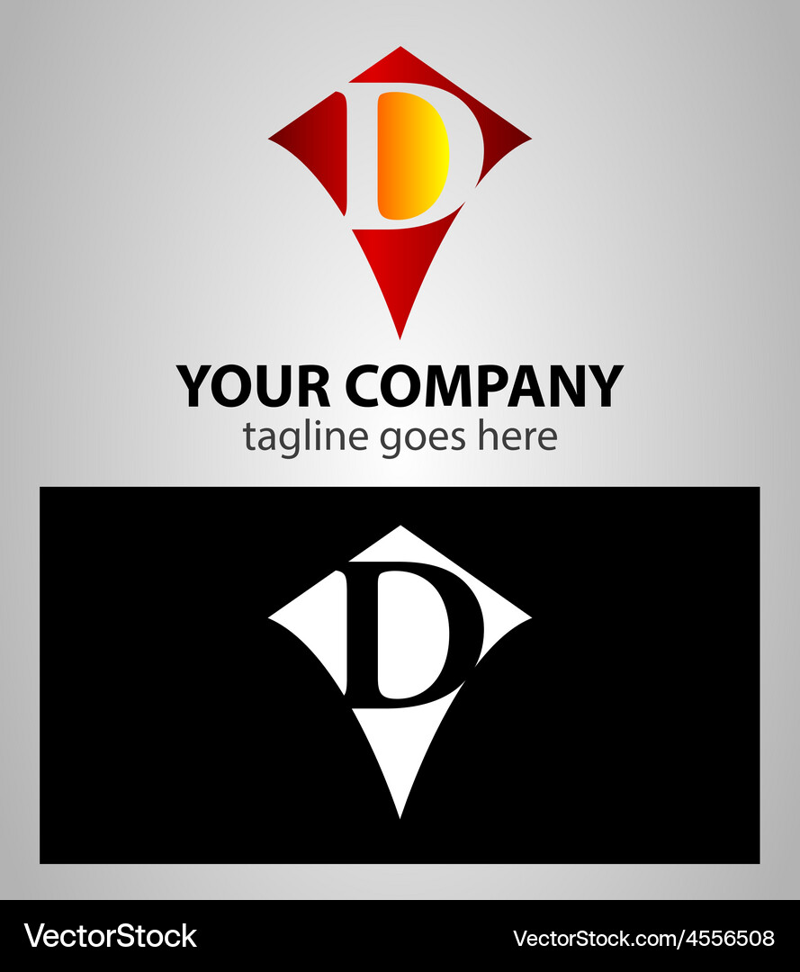 Letter d logo icon design template elements Vector Image
