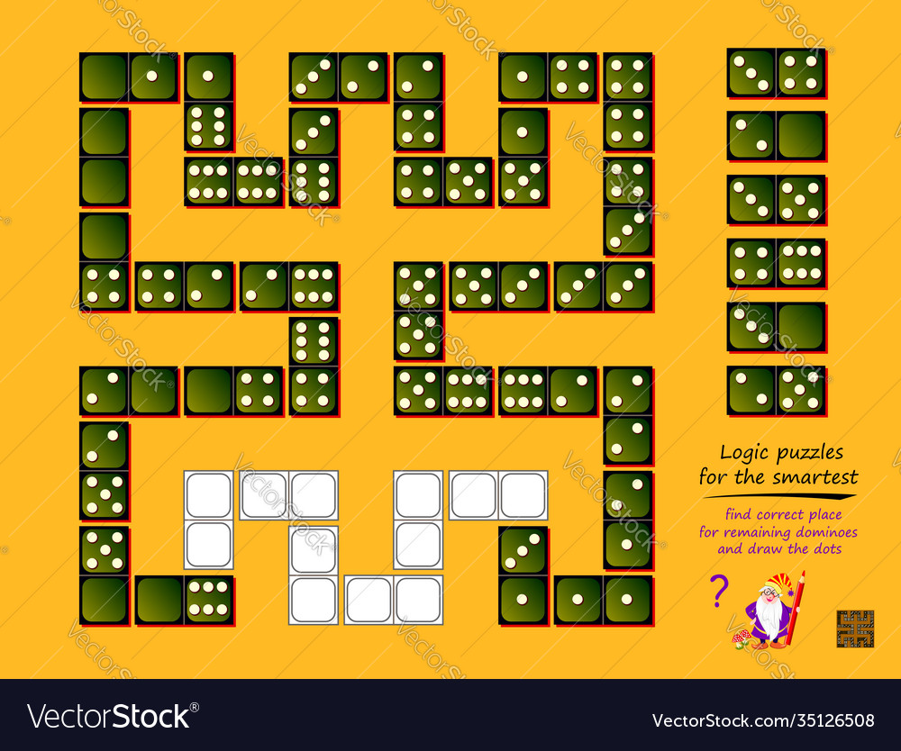 Logic puzzle game for children and adults find Vector Image
