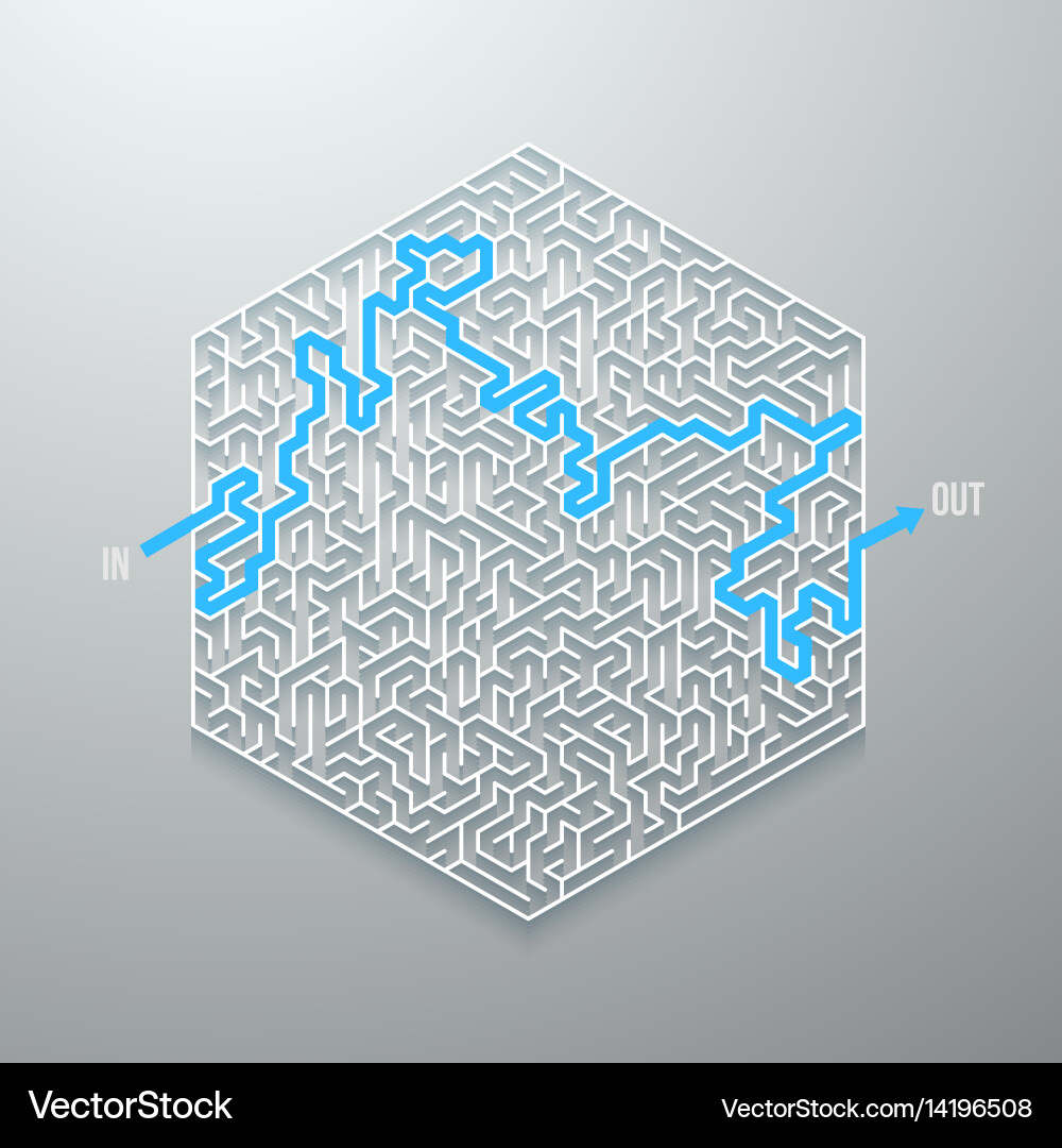 Maze labyrinth Royalty Free Vector Image - VectorStock