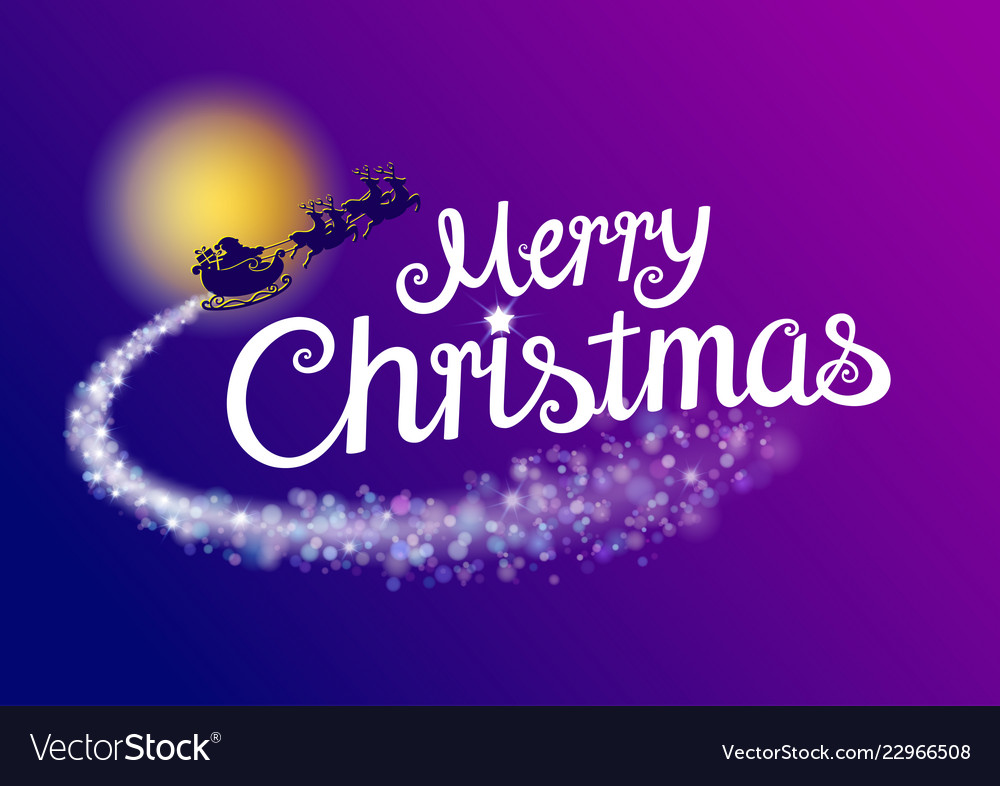 merry christmas santa typography template vector image