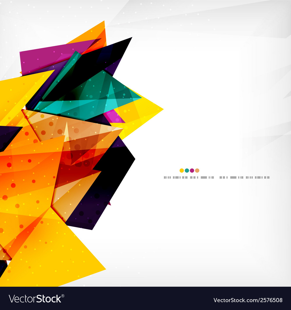 Modern 3d glossy overlapping triangles