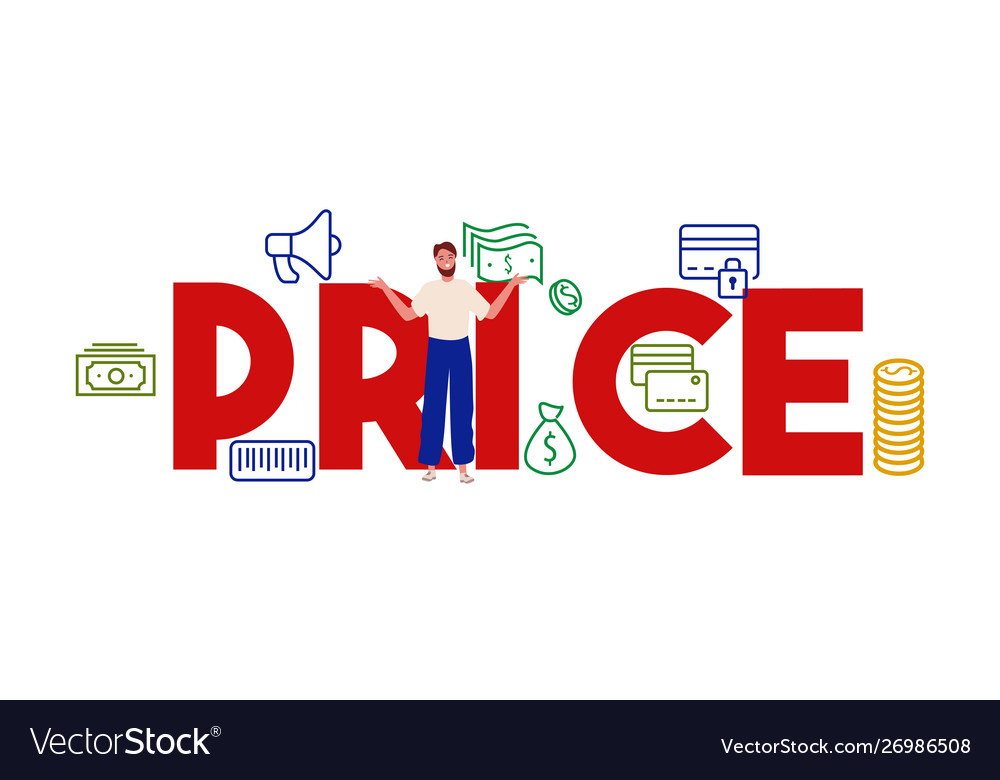 Price marketing mix strategy the Royalty Free Vector Image