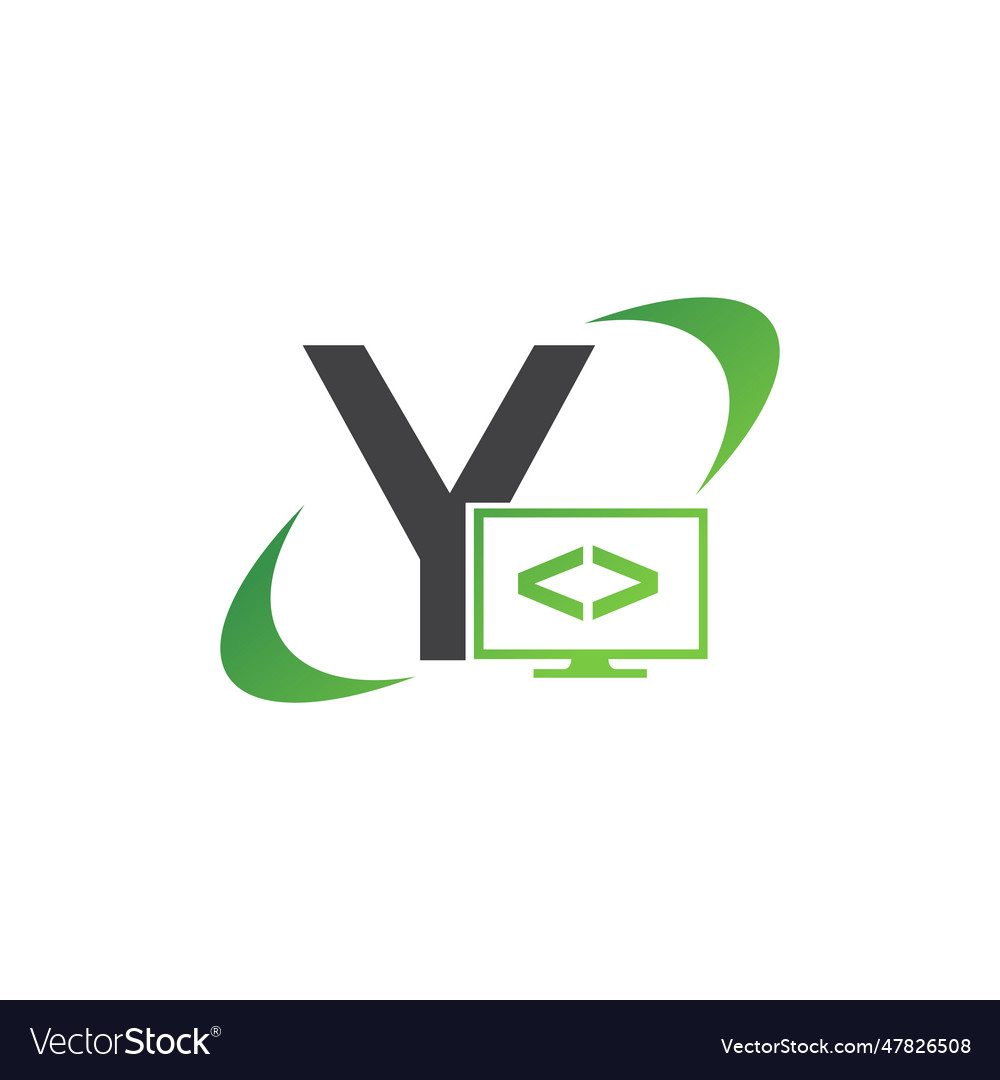 Programming code and technology logo template