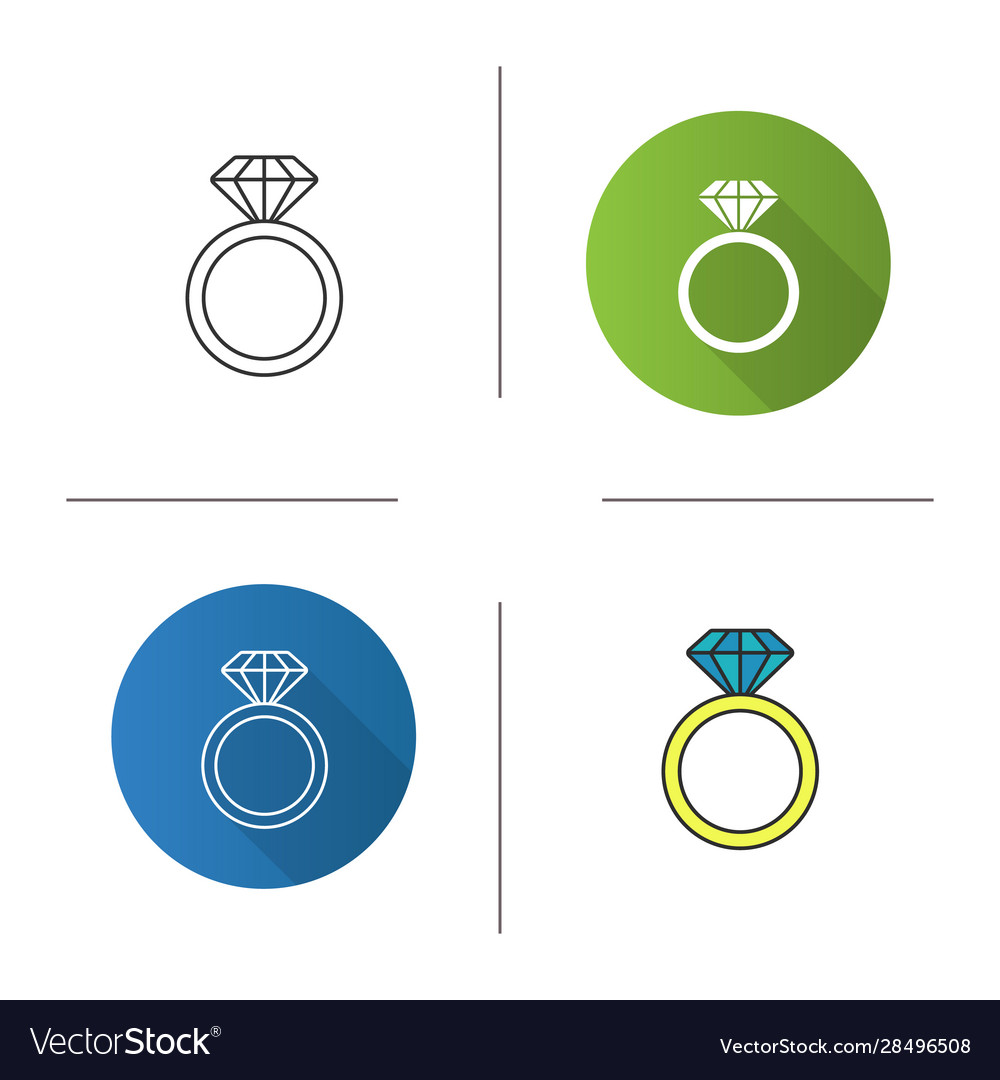 Ring with diamond icon Royalty Free Vector Image