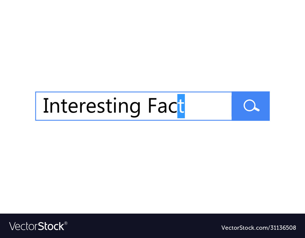 Search query in bar for browser template vector image Search query in bar for browser template