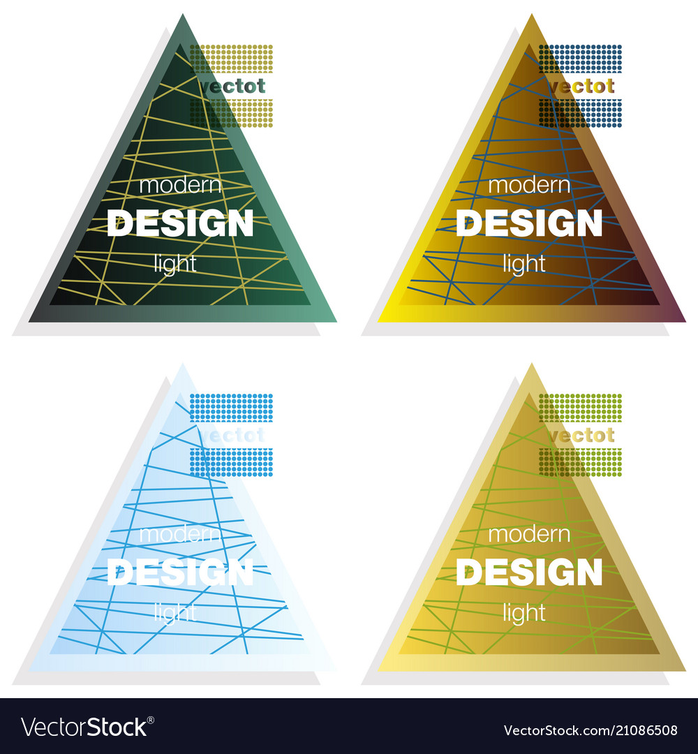 Set abstract colorful triangle dynamic splash vector image Set abstract colorful triangle dynamic splash