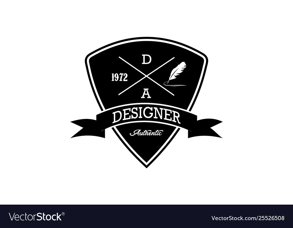 Vintage retro label emblem design