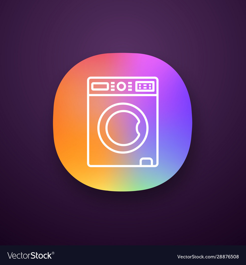 Washing machine app icon Royalty Free Vector Image