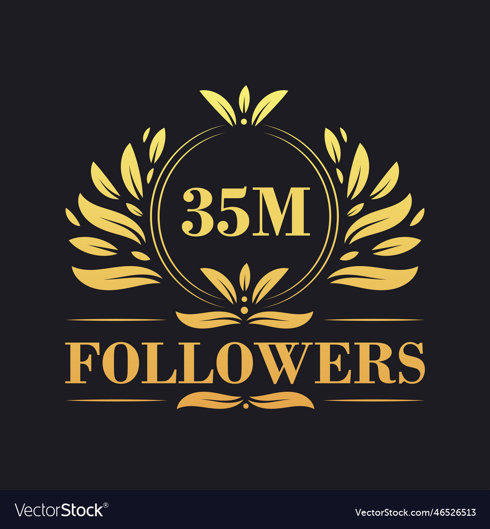 35m followers celebration design luxurious