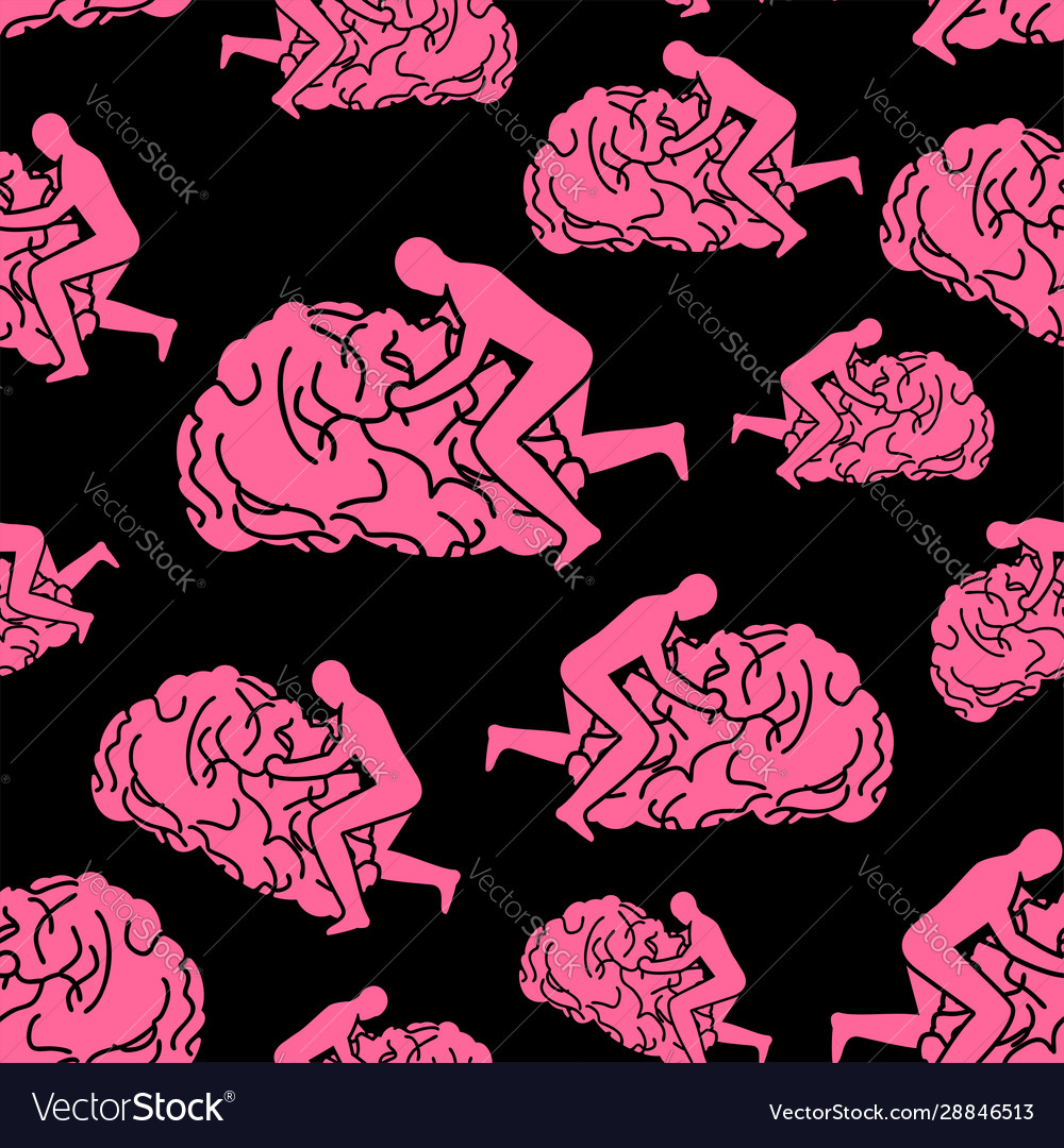 Brain pattern seamless ing brains Vector Image Brain pattern seamless ing brains