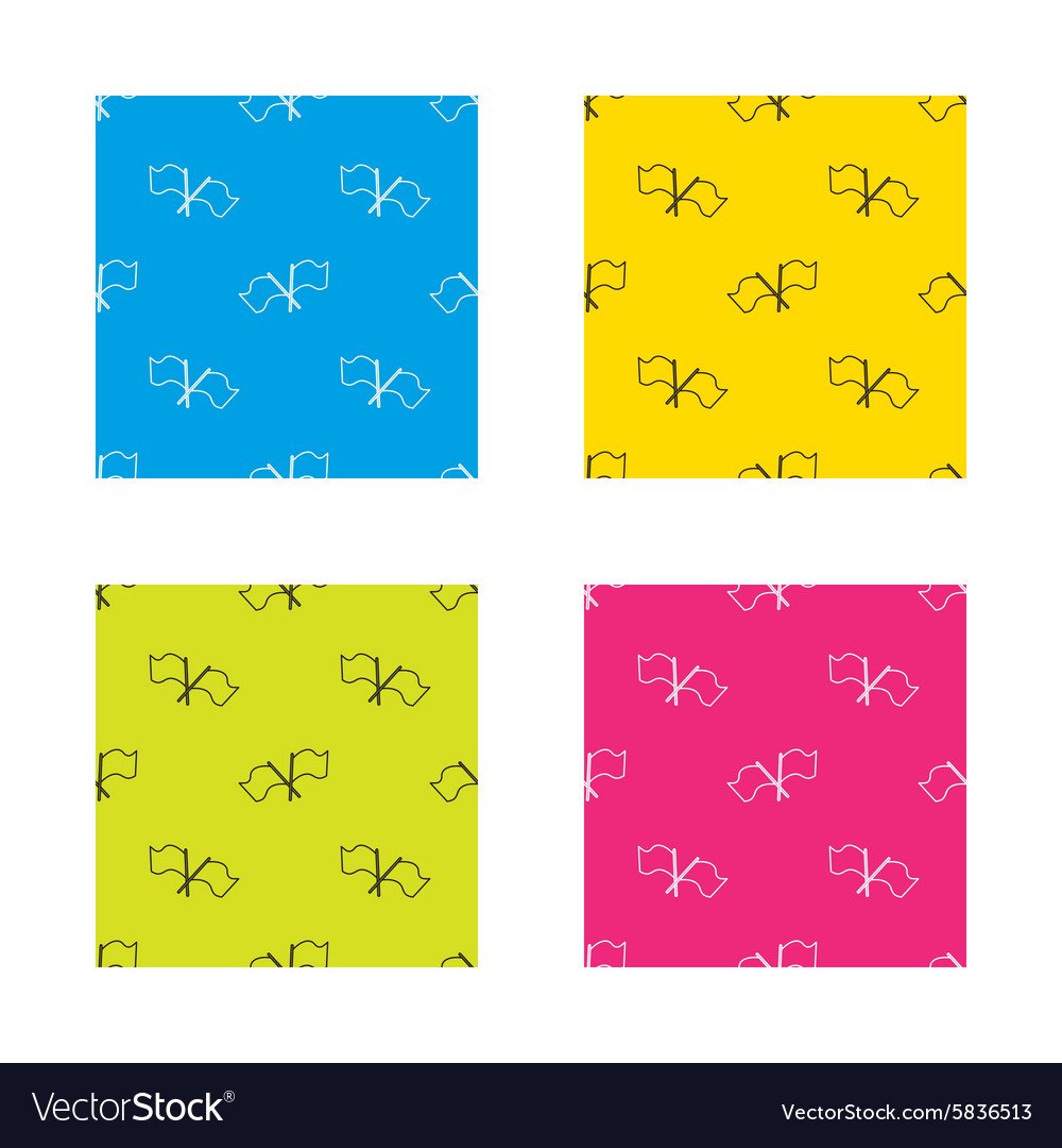 Crosswise waving flag icon location pointer
