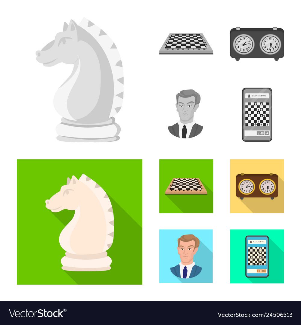 Design of checkmate and thin icon set vector image Design of checkmate and thin icon set