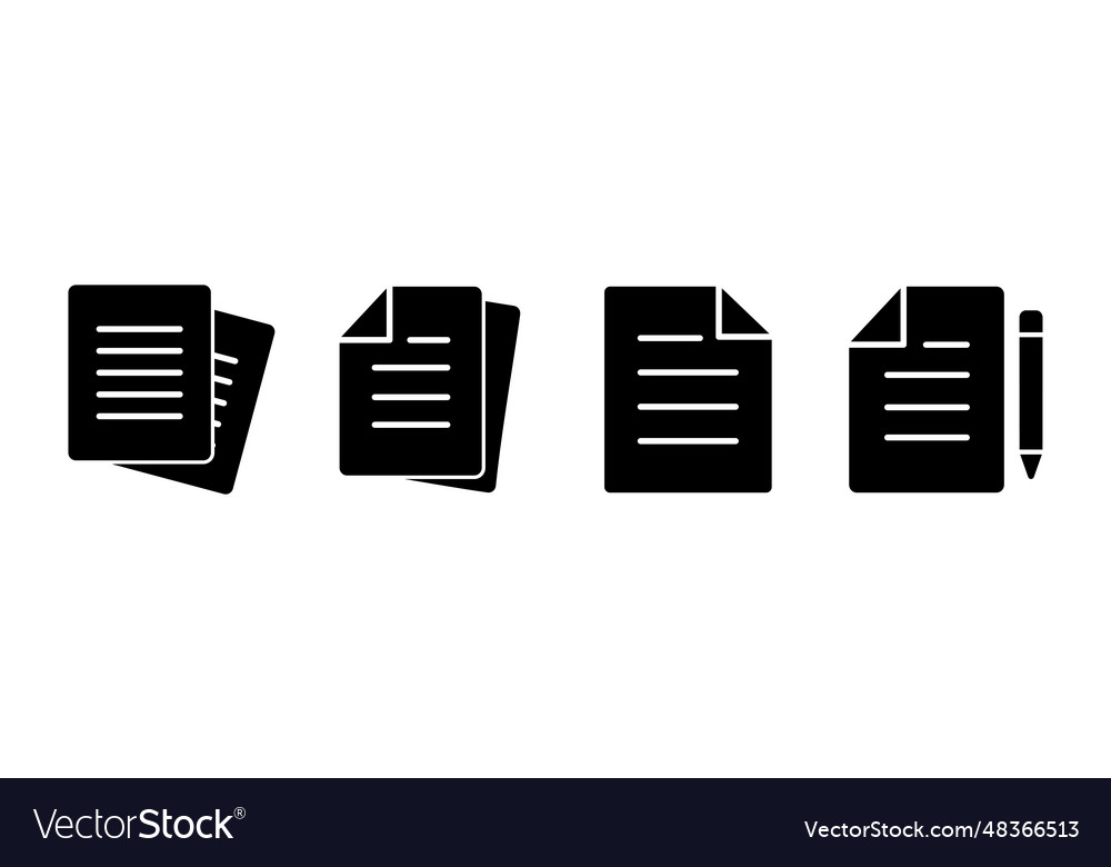 Document icon paper file vector image Document icon paper file