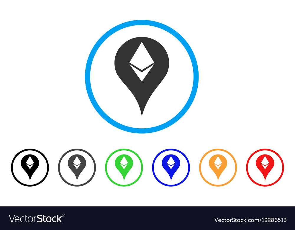Ethereum map marker rounded icon