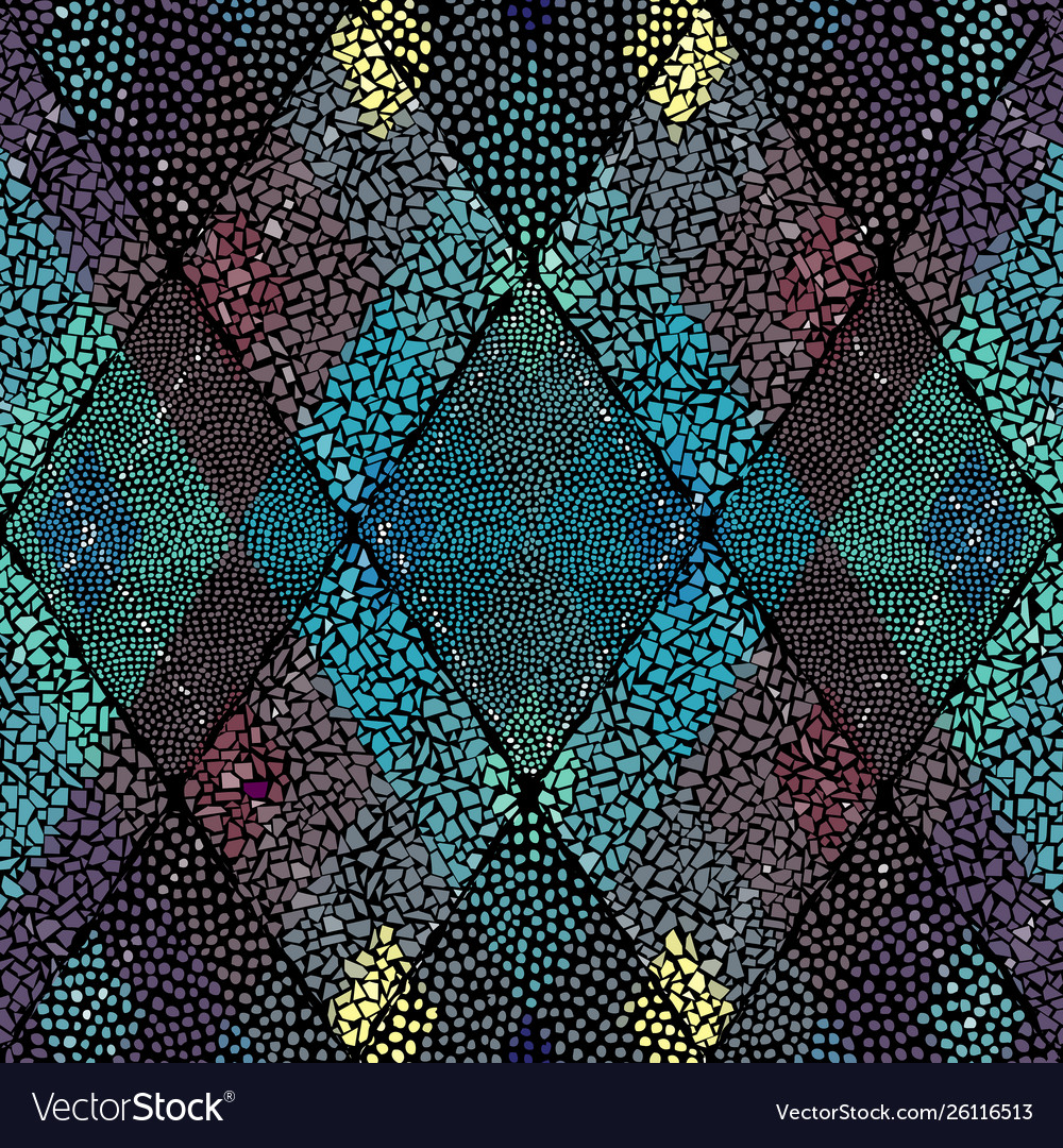 Mosaic art pattern rhombuss verschiedene Fliesen