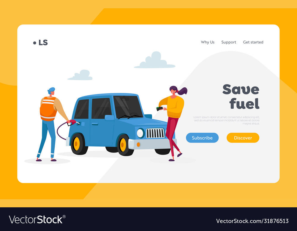 Petroleum station refueling service landing page