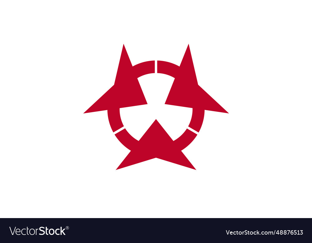 Prefecture oita flag isolated Royalty Free Vector Image