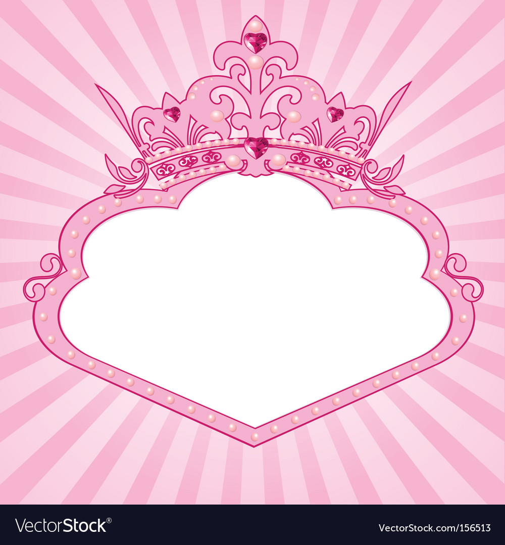 Download Princess crown frame Royalty Free Vector Image