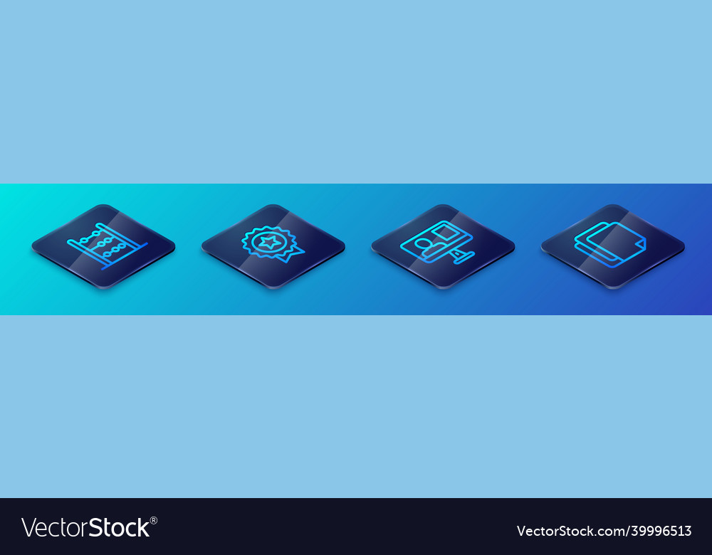Set isometric line online class abacus file Vector Image Set isometric line online class abacus file