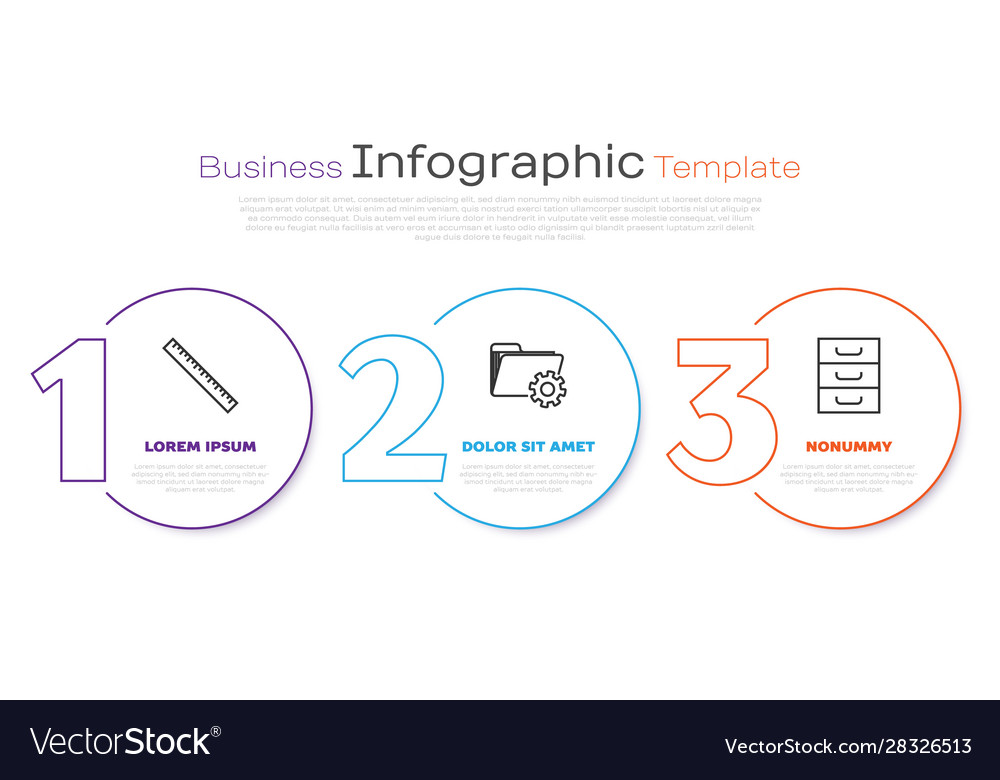 Set line ruler folder settings with gears vector image Set line ruler folder settings with gears