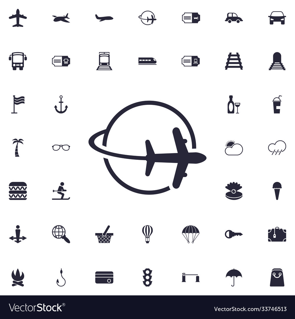 Travel around world icon Royalty Free Vector Image