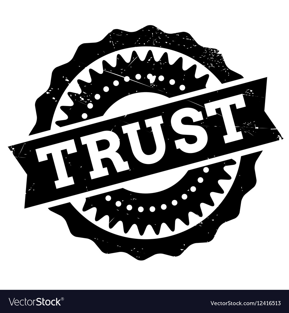 Trust stamp rubber grunge