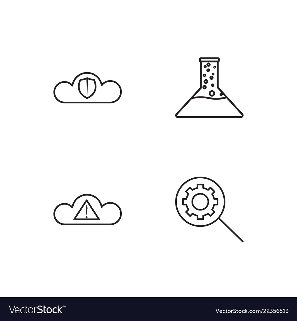 Web simple outlined icons set Vector Image Web simple outlined icons set