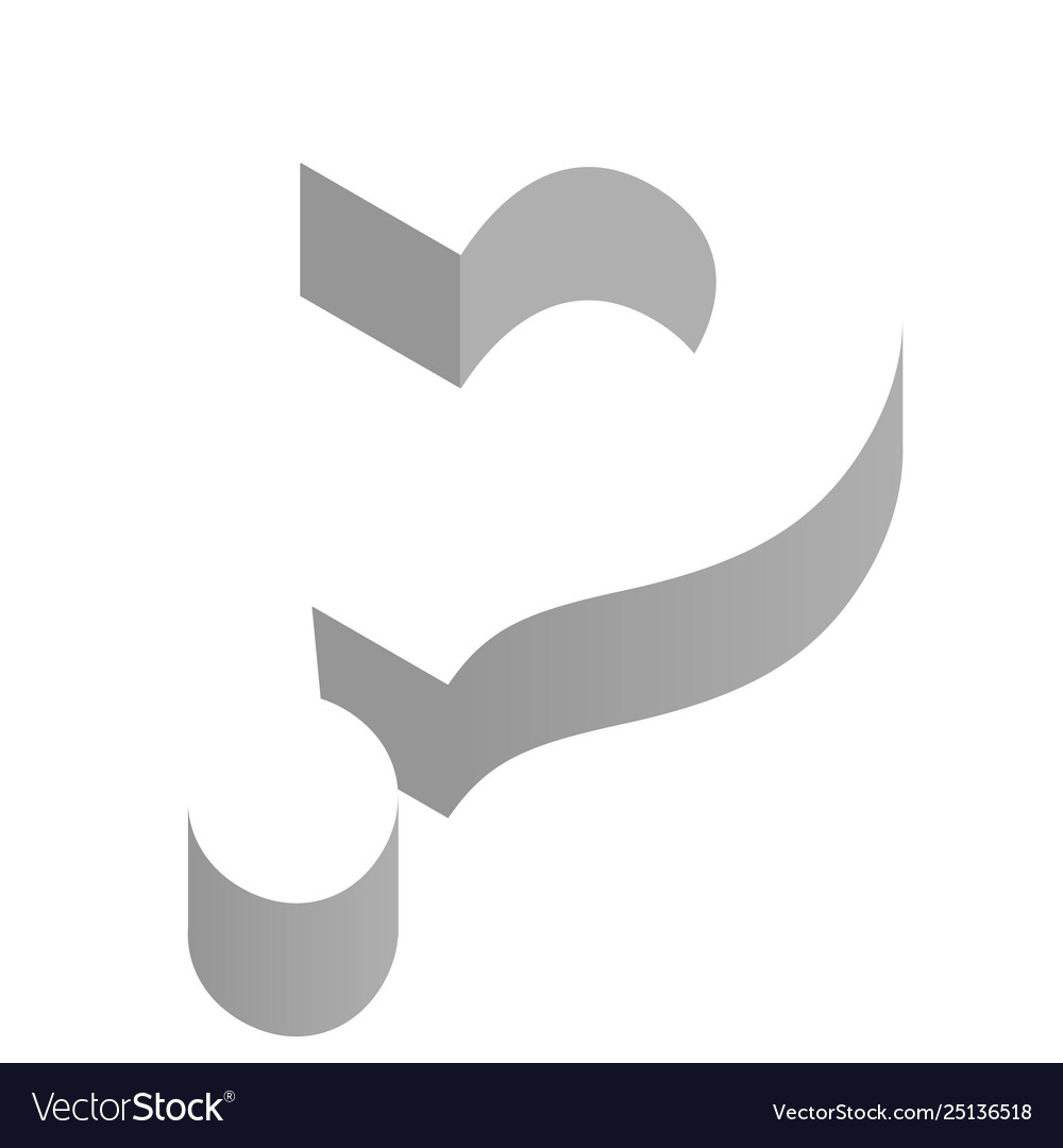 A question mark in 3d