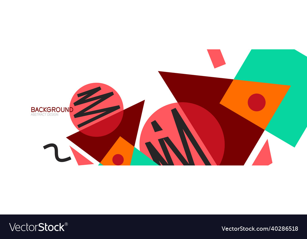 Abstract background blocks lines triangles vector image Abstract background blocks lines triangles